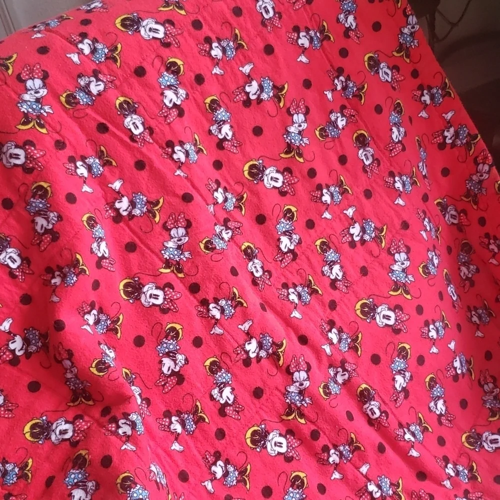 Mickey and Minie  punch needle embroidery handmade baby quilt
